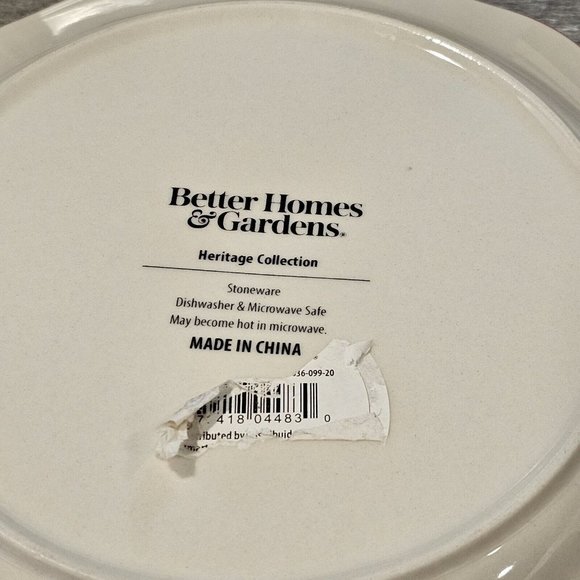 Better Homes Gardens Heritage Winter‎ Forest TRAIN Steam Engine 9" Plate Cream - Picture 8 of 12